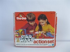 Star Wars Playdoh Action Set Molds Playmat Knife Vintage Retro 1977 Play Doh EUC
