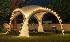 Tonnelle de jardin 3.5x3.5m avec éclairage LED et capteur solaire. Tente de f...