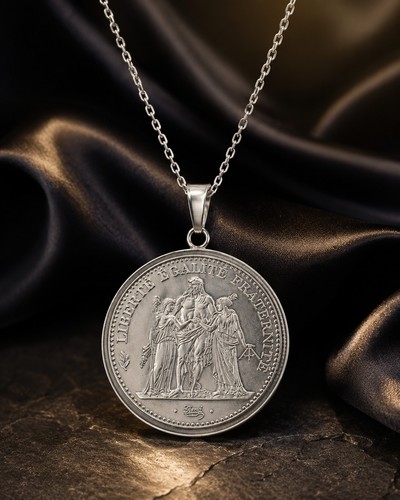 Collier pieces monnaie - -,