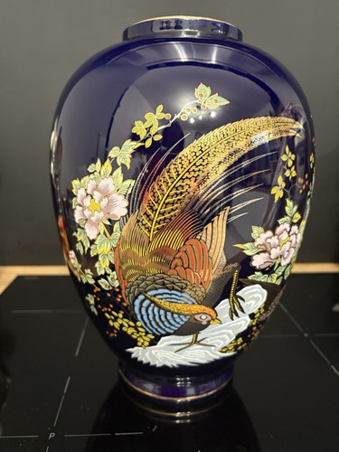 Vase porcelaine bleu - porcelaine,