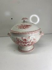 Rare soupière villeroy&Boch modèle Feldblumen en rouge bon etat juste 1 fissure