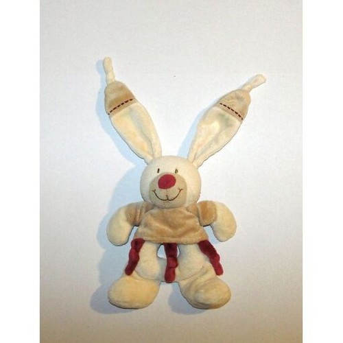 Doudou hochet lapin bastien - hochet,