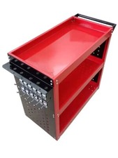 Chariot Servante d’Atelier 3 étages 12 Crochets avec Roulettes