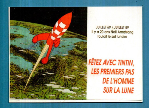 Tintin carte postale - tintin.,