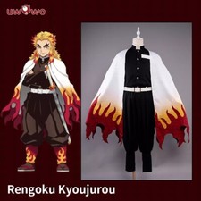 Demon Slayer Cosplay Rengoku Déguisement Manga  Taille Au Choix Jeux De Role