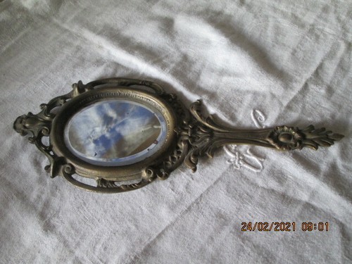 Ancien miroir mains en - miroir,