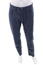 Brax Feel Good Mens Textured Zip Button Lined Straight Leg Pants Blue Size EUR 4