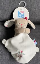 2550🌟Doudou Sucre d'orge Lapin Rabbit Mouchoir Blanc Cerise Fraise