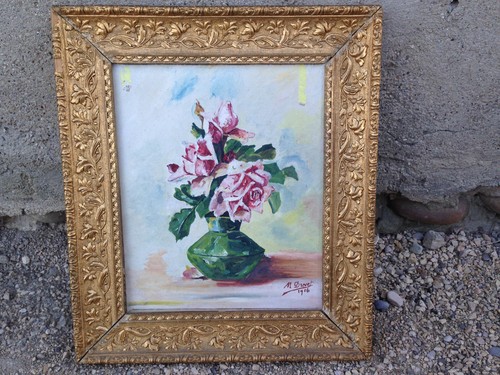 Tableau huile sur - , signé
