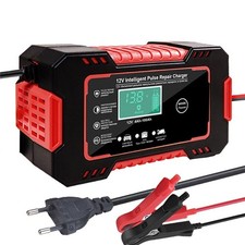 Chargeur De Batterie Voiture Intelligent 12V Écran LCD Moto Camion Charge Rapide