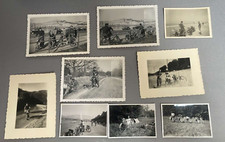 LOT OF 9 ANTIQUE SMALL PHOTOGRAPHS CYCLING COLLECTION ANTIQUE BIKES