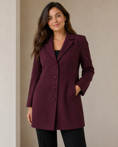 Blazer femme bordeaux prune