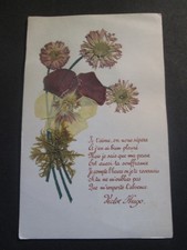 Fancy postcard added dried flowers
