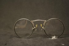 Antique Silver Hard Bridge Pince Nez Eye Glasses Vintage eyeglasses