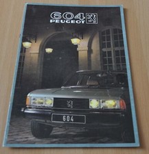 1982 Peugeot 604 Brochure Prospekt Prospectus France Edition