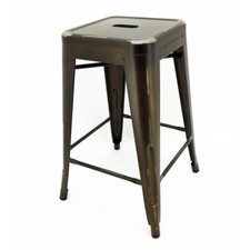 Neuf ! Moderne Acier 24 " Barstool - Set De 4 Tolix-Style Tabouret BAR - Ajax