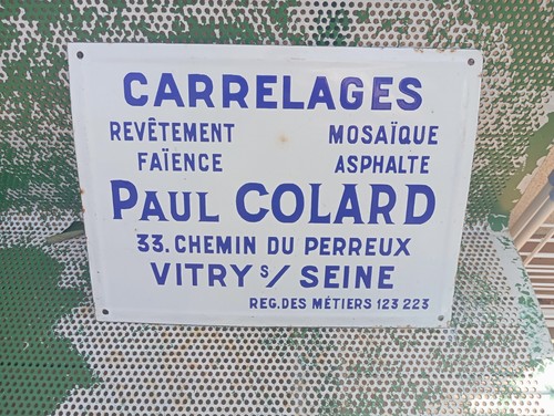 Ancienne plaque emaillee - plaque,