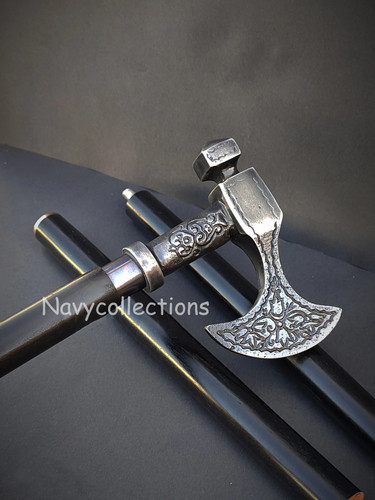 Vintage wooden walking stick - wooden,