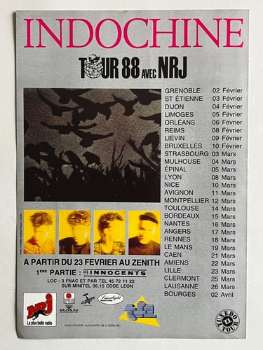 Indochine tour publicité - indochine,