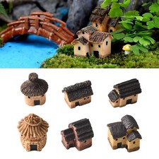 Enchanteresses figurines chalet en r��sine 6 pi��ces pour votre projet jardin de