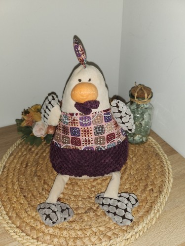 Doudou peluche poule - peluche,