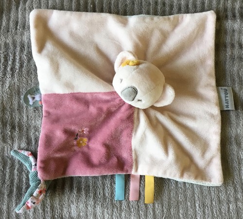 Doudou koala rose violet fleur - doudou,