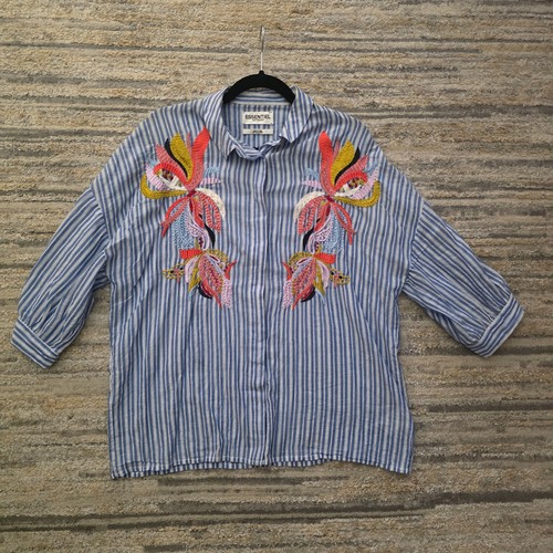 Chemise brodée rayures - chemise,