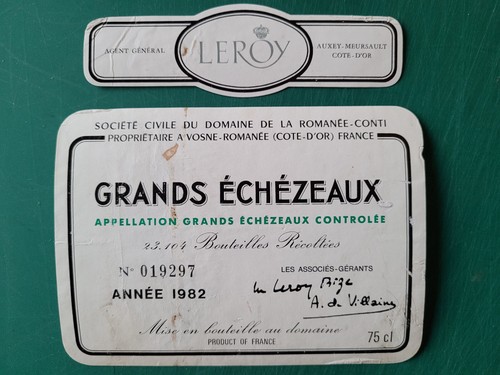 étiquette grands echézeaux - grands,