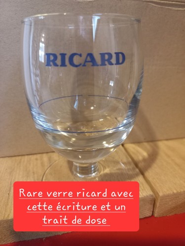 Verre ballon ricard bleu - verre,