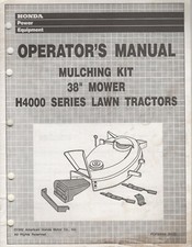 1992 HONDA MULCHING KIT 38" MOWER H4000 LAWN TRACTOR  OPERATOR'S MANUAL (140)