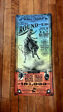 Belle Fourche Black Hills Round Up Rodeo TIN Poster Bob Coronato Metal Sign