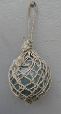 Antique Marine Deco Fishing Net Floating Glass Ball with Its Net