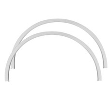 Couvre-joint 2 pcs en PVC blanc pour fenêtre ronde