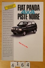 FIAT PANDA 4x4 PISTE NOIRE SERIE SPECIALE Prospectus Fr 2 pages 7/1988