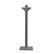GeZu Impex Support Poteau 100x100 mm Hauteur Réglable Galvanisé à chaud Bois