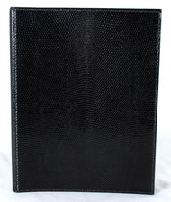 HERMES Black Varnanus Nilolticus Lizard Skin Large GLOBE-TROTTER Agenda Cover