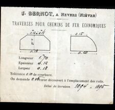 "NEVERS (58) SAWMILL / RAILWAY CROSSERS "J. BERNOT" ordered in 1894