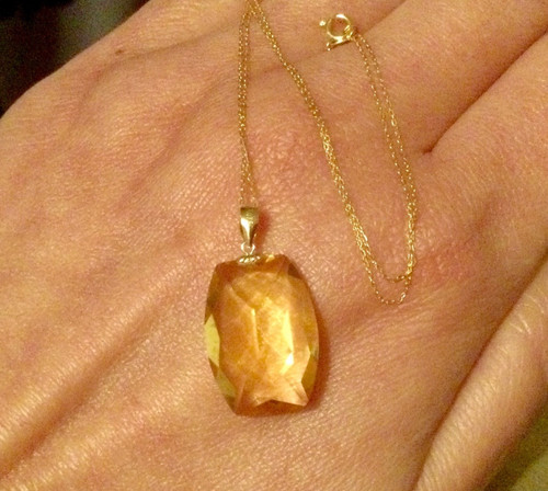 Jaune carats collier - jaune, 18