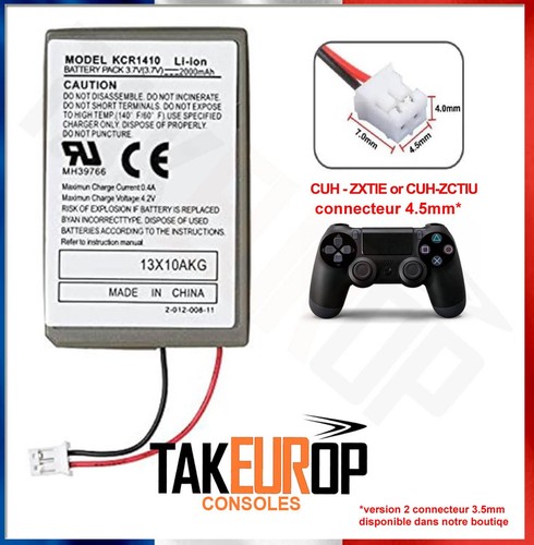 Batterie manette pour - , ps4