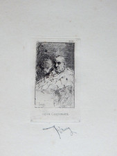 Gravure Eau Forte  "Les deux