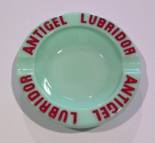 RARE OLD VINTAGE ASHTRAY ANTIFREEZE LUBRICOR AUTOMOBILE GARAGE NO OIL CAN
