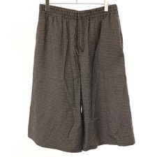 LOEWE Paula's Ibiza 25SS Micro Check Cotton Linen Drawstring Shorts Used MESC-0
