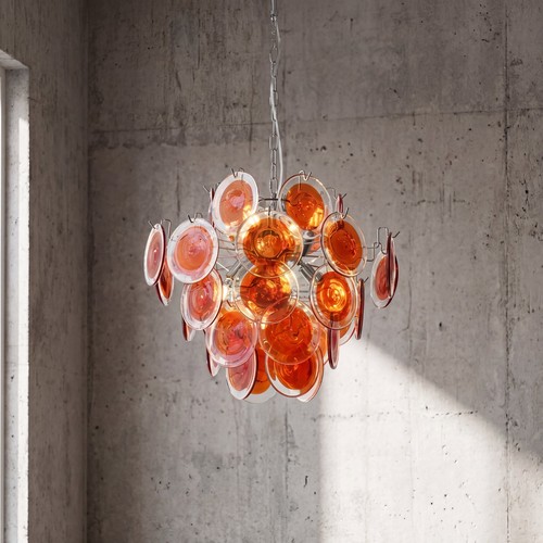 Lustre rouge orangé style - rouge,