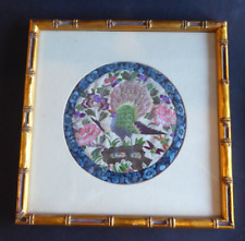 Antique Japanese Silk Embroidery Bird Framed Embroidery Silk Japanese Bird