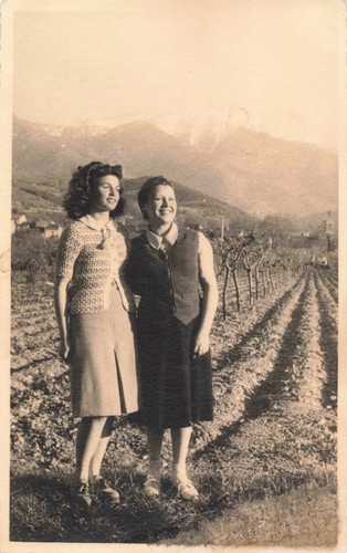 Ancienne carte photo duo - carte, de