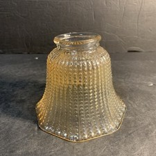 Vintage Gold Lustre Iridescent Hobnail Glass Lamp Shade 4" x 4 5/8"    DUTCH
