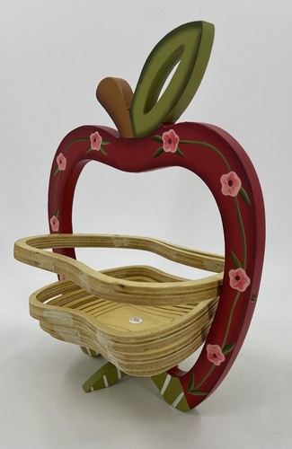 Wooden apple heart collapsible - heart,
