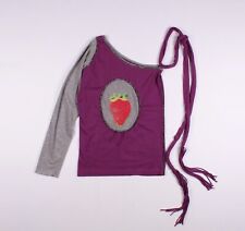 De Puta Madre Gold Women's Y2K 2000's One Sleeve Purple Grunge Top Size S