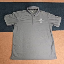 Kombrewcha Hard Kombucha Mens SS Polo Shirt Large Gray Ogio Drink R2a