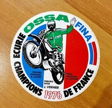 AUTOCOLLANT MOTO OSSA FINA 1976 Santini Vernier Costes enduro trial vintage 